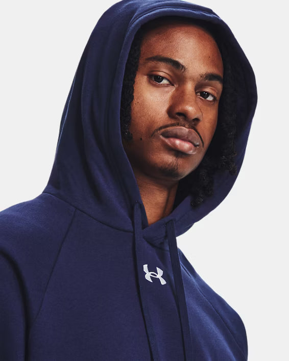 Mens Rival Fleece Hoodie (Navy/White)