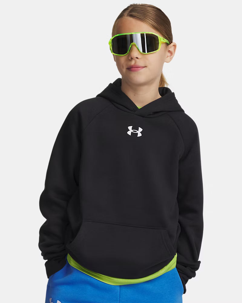 Boys Rival Fleece Hoodie (Black/White)