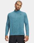 Mens Tech Textured 1/2 Zip (Boundless Blue/Black)