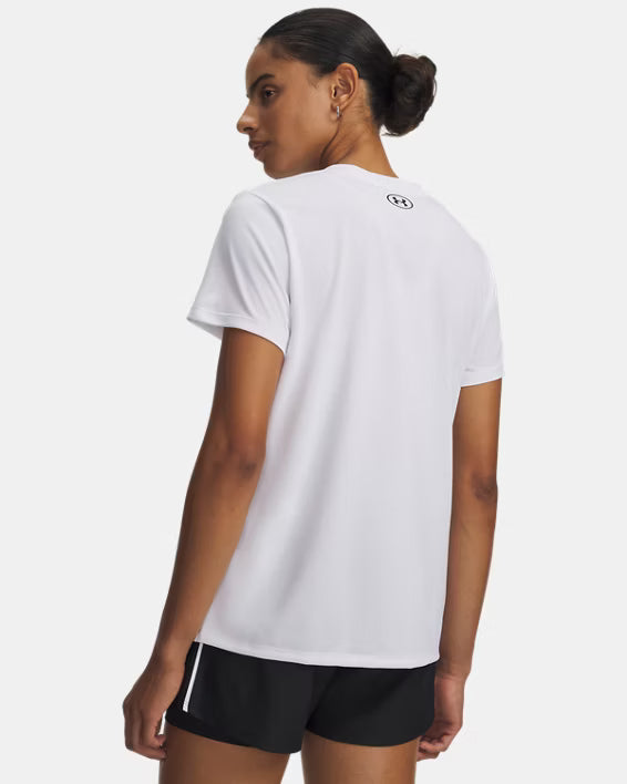 Womens Tech V Neck T-Shirt (White/Black)