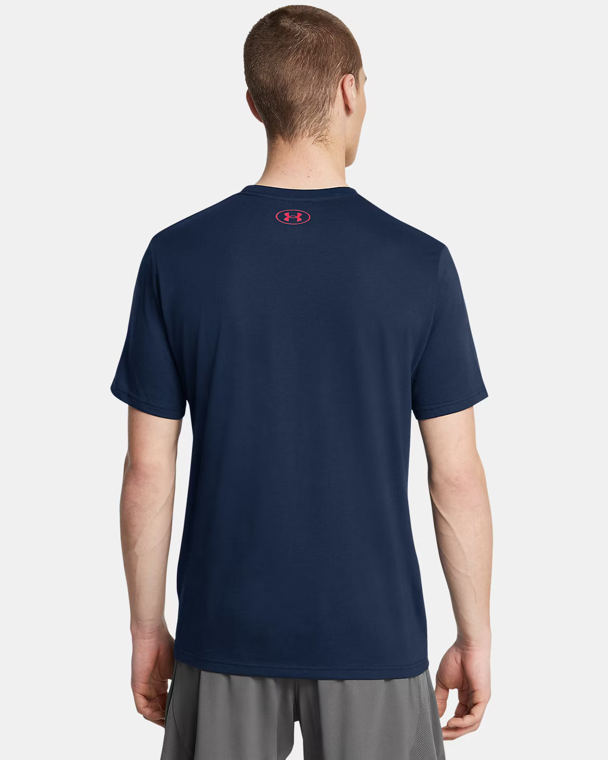 Mens UA Boxed Tee (Academy/Red)