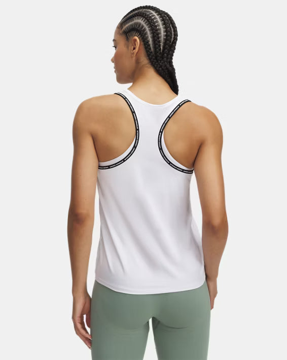 Womens Tech Knockout Tank Top (White/Black)