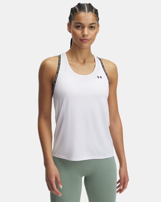 Womens Tech Knockout Tank Top (White/Black)
