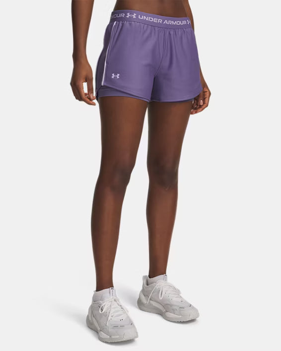 Womens Tech Play Up 2 in 1 Shorts (Purple Luxe/Purple Crest)