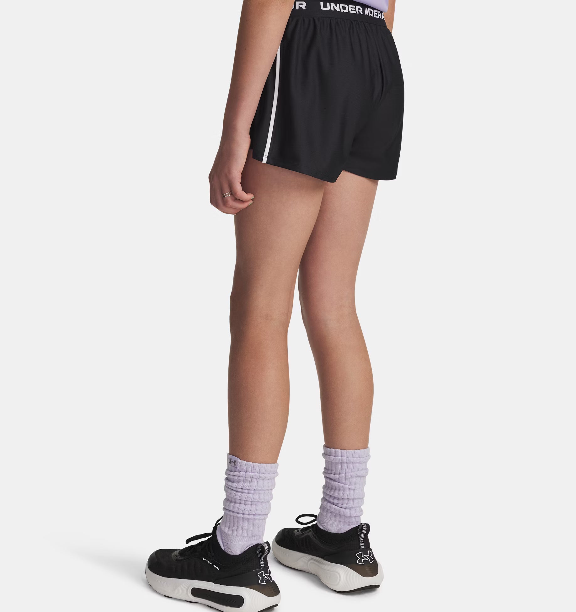 Girls Tech Play Up Shorts (Black/White)