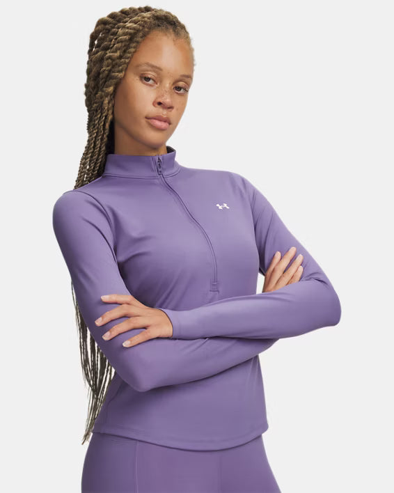 Womens UA Motion 1/2 Zip (Purple Luxe/White)