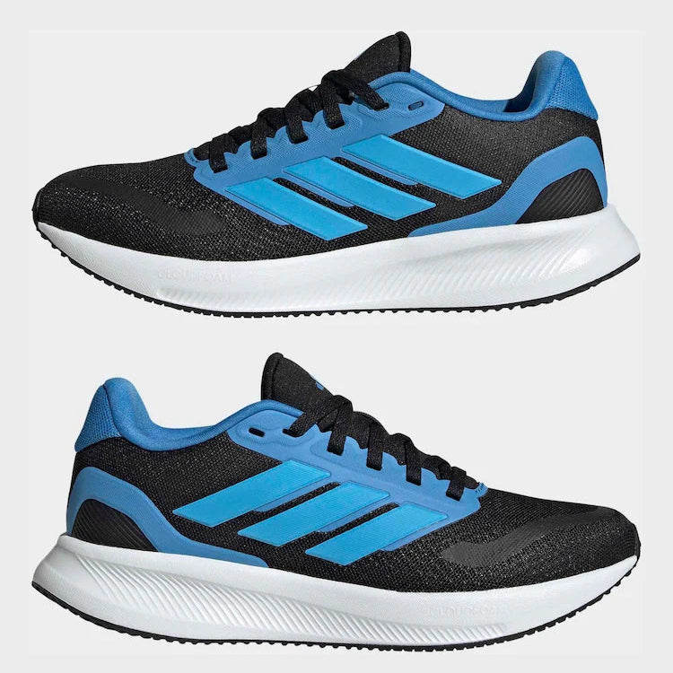 Youth Runfalcon 5 Trainers (Black/Blue)