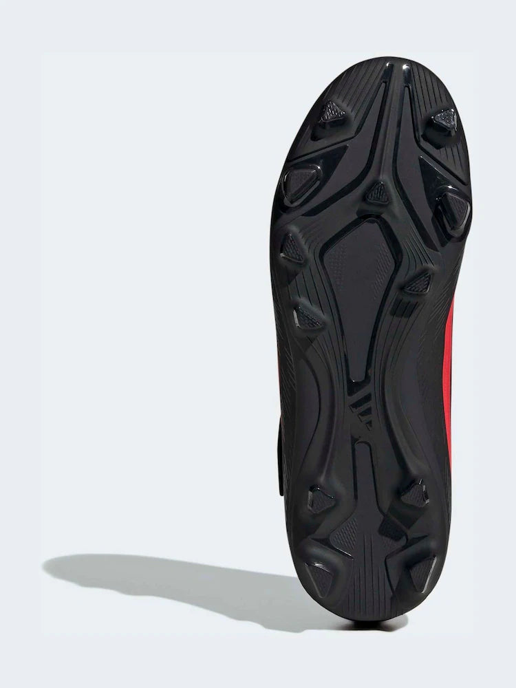 Junior F50 Club Velcro FG/MG (Core Black/Lucid Red)