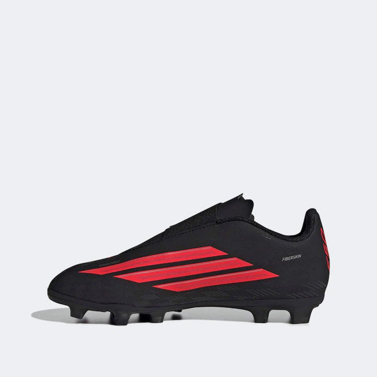 Junior F50 Club Velcro FG/MG (Core Black/Lucid Red)