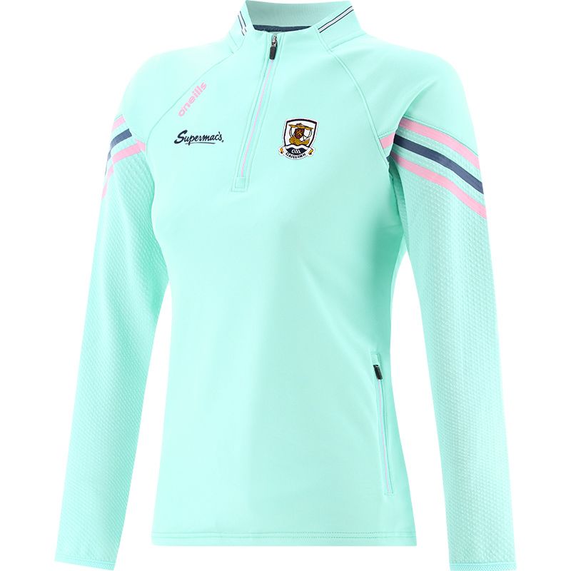 Galway GAA Girls Weston 184 Half Zip (Mint/Pink/Marine)