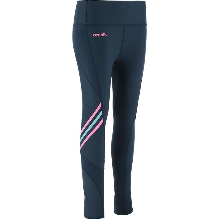 Galway GAA Girls Weston 040 Full Length Tight (Marine/Pink/Blue)