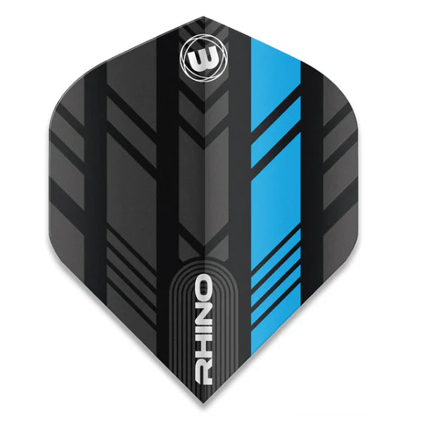 Rhino Standard Dart Flights (Black/Blue)