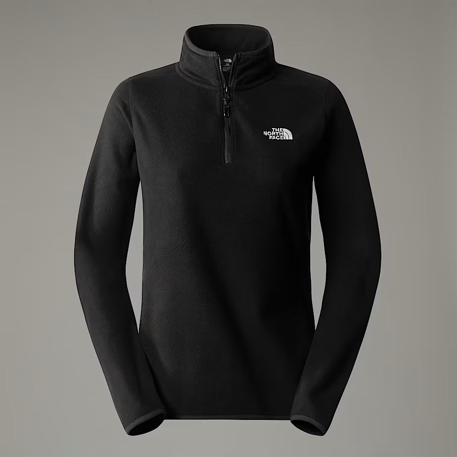 Womens 100 Glacier 1/4 Zip Fleece (Black)