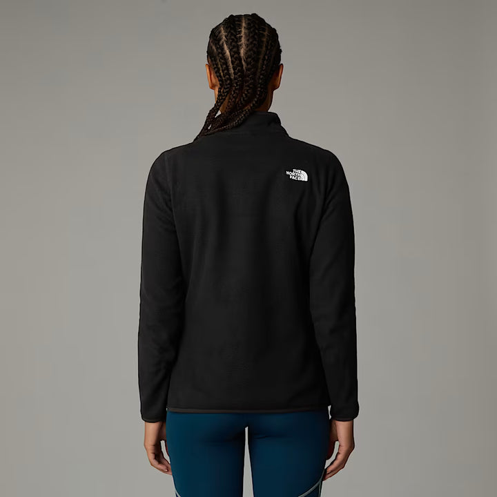 Womens 100 Glacier 1/4 Zip Fleece (Black)
