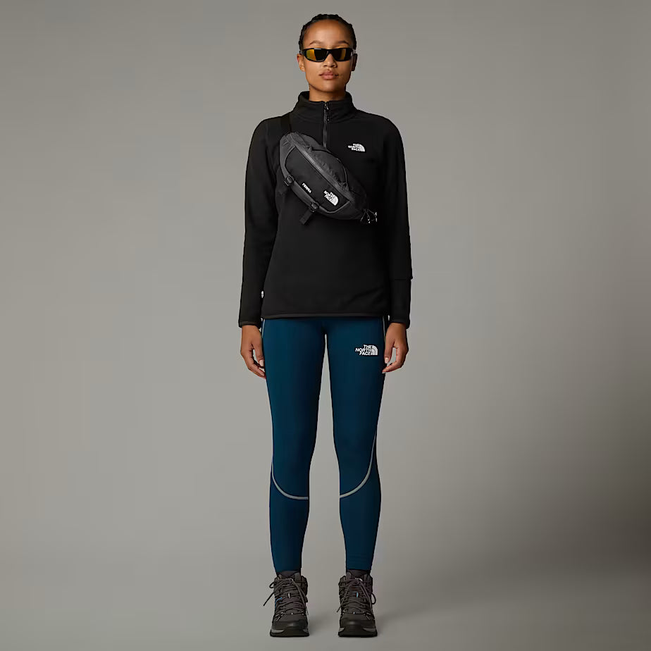 Womens 100 Glacier 1/4 Zip Fleece (Black)