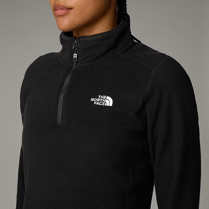 Womens 100 Glacier 1/4 Zip Fleece (Black)