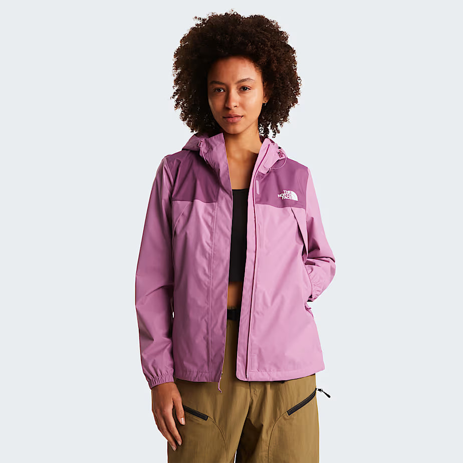 Womens Antora Rain Jacket (Hushed Lavender/Chroma Purple)