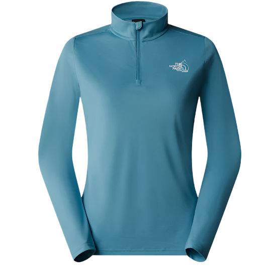 Womens Flex 1/4 Zip Graphic Top (Algae Blue)