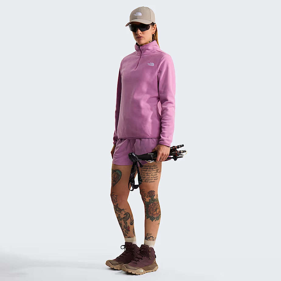 Womens Glacier 1/4 Zip Fleece (Hushed Lavender)