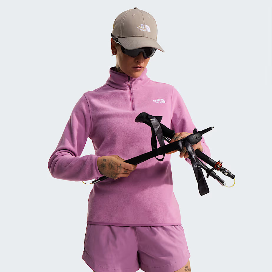 Womens Glacier 1/4 Zip Fleece (Hushed Lavender)