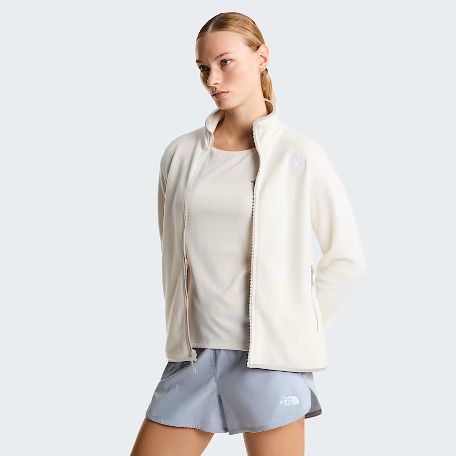 Womens 100 Glacier Full Zip Fleece (White Dune/White)