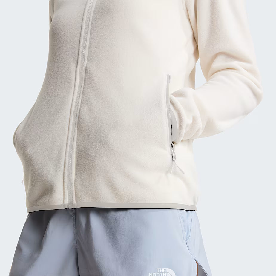 Womens 100 Glacier Full Zip Fleece (White Dune/White)
