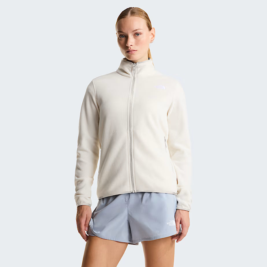 Womens 100 Glacier Full Zip Fleece (White Dune/White)