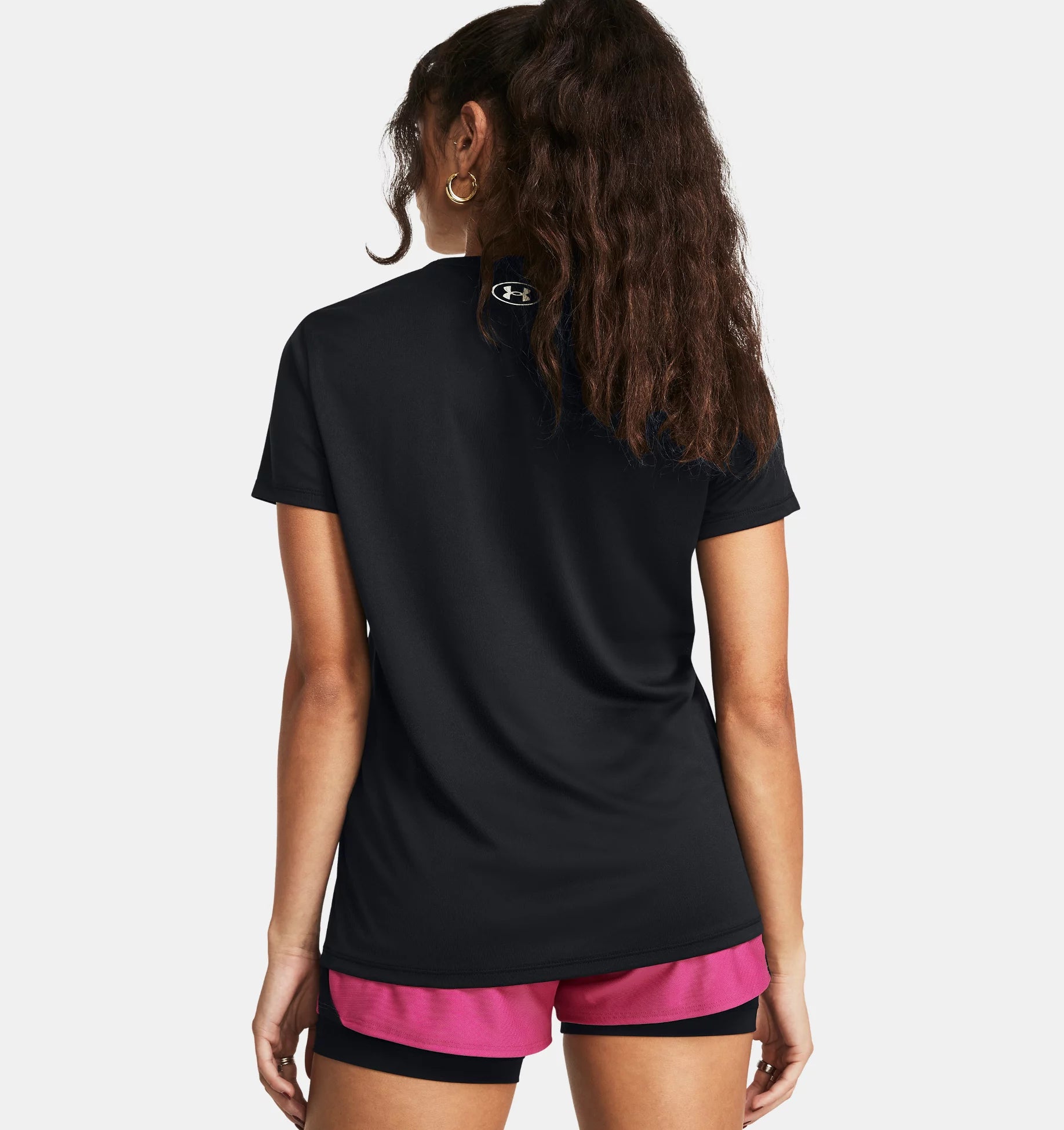 Womens Tech V Neck T-Shirt (Black)