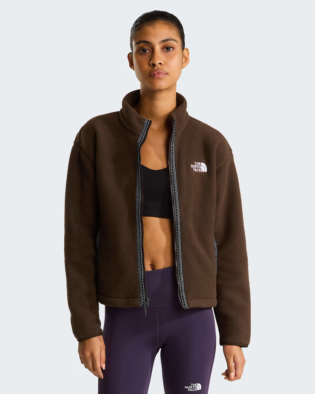 Womens Fleeski Full Zip Fleece (Dark Chestnut)