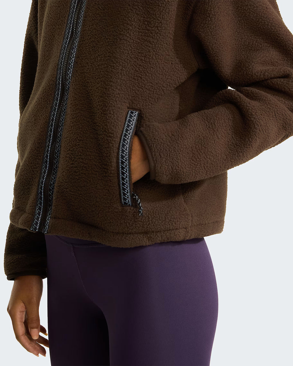 Womens Fleeski Full Zip Fleece (Dark Chestnut)