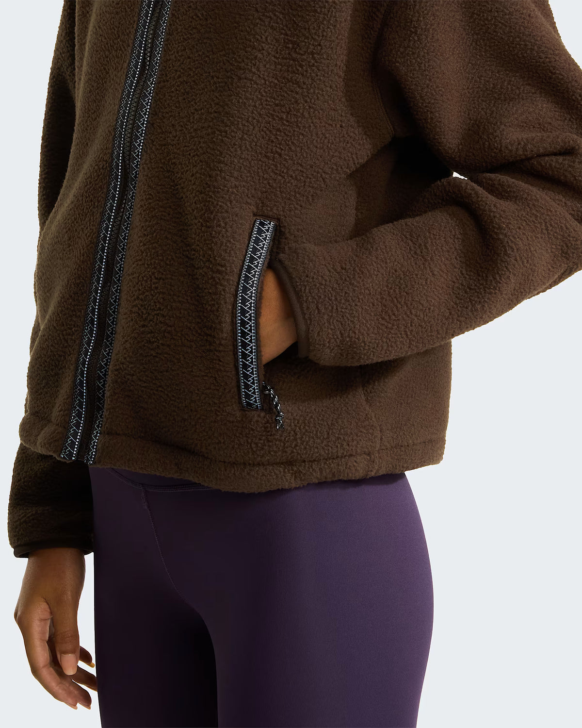 Womens Fleeski Full Zip Fleece (Dark Chestnut)