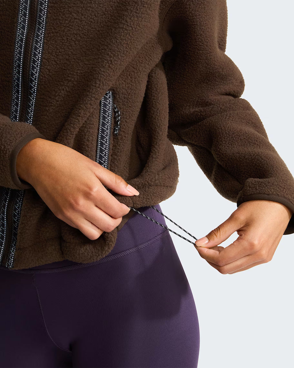 Womens Fleeski Full Zip Fleece (Dark Chestnut)