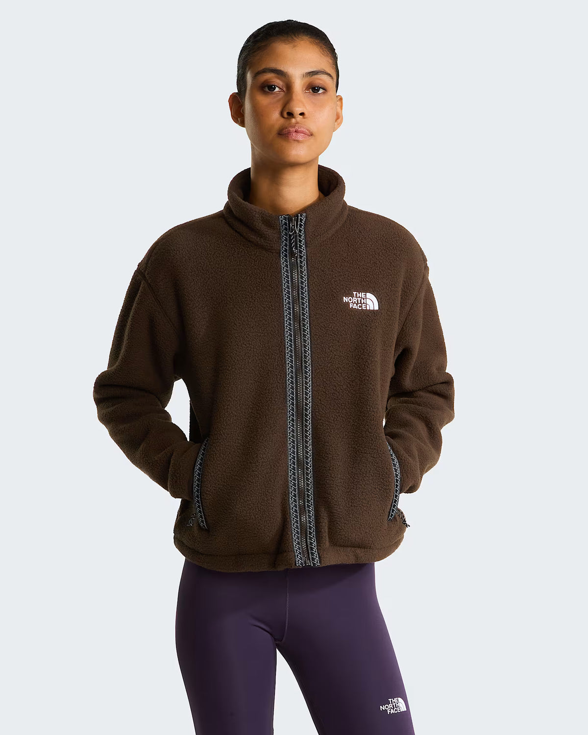 Womens Fleeski Full Zip Fleece (Dark Chestnut)