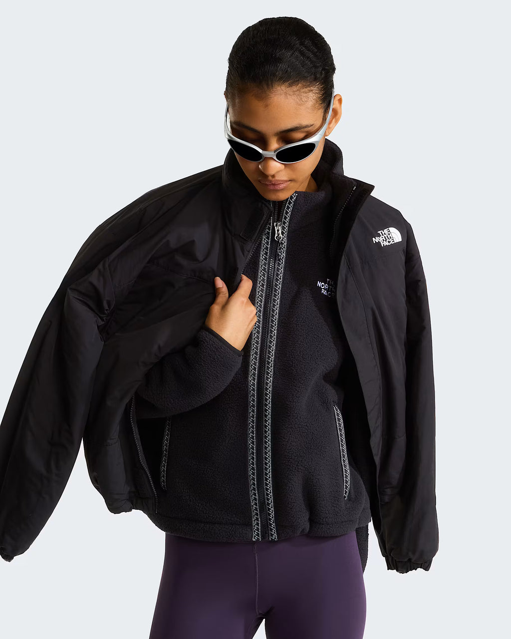 Womens Fleeski Full Zip Fleece (TNF Black)