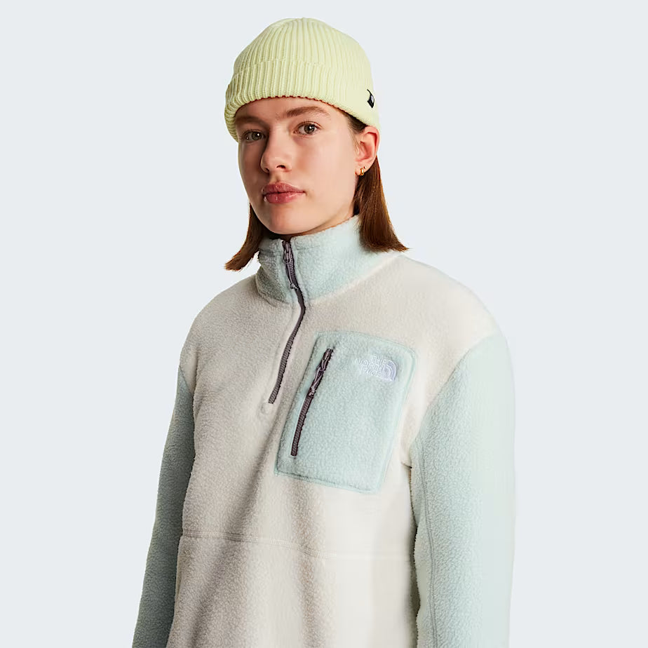 Womens Yumiori 1/4 Zip Fleece (White Dune/Opal Frost/Transcendent Grey)