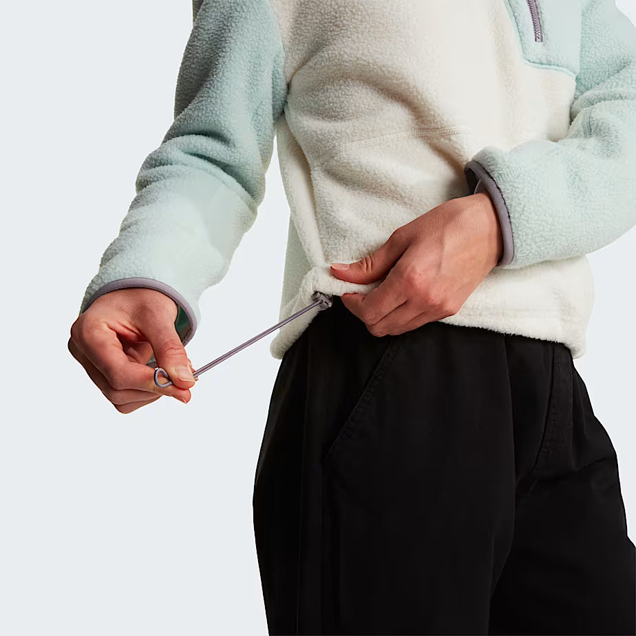 Womens Yumiori 1/4 Zip Fleece (White Dune/Opal Frost/Transcendent Grey)