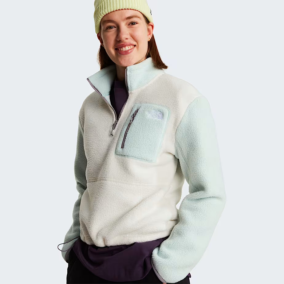 Womens Yumiori 1/4 Zip Fleece (White Dune/Opal Frost/Transcendent Grey)