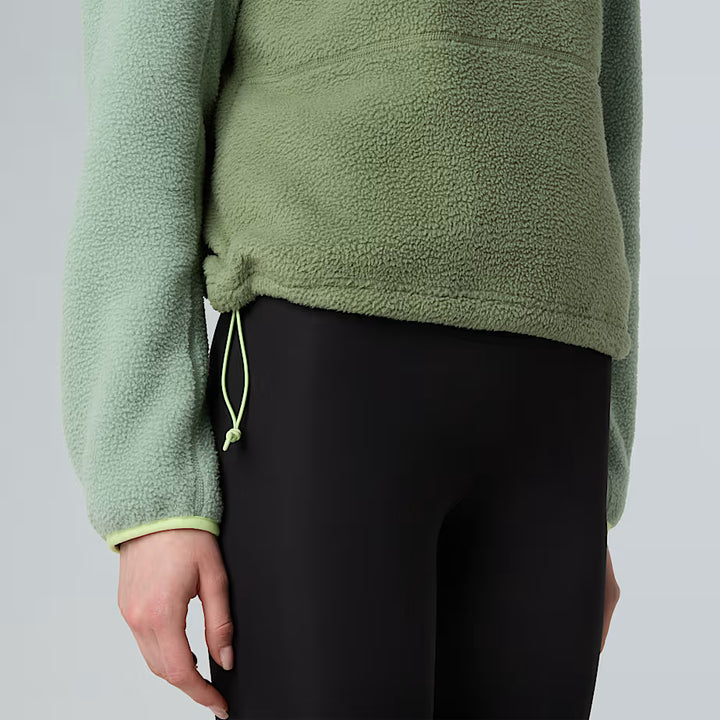 Womens Yumiori 1/4 Zip Fleece (Bark Mist/Slate Moss)