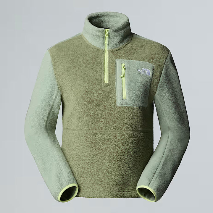 Womens Yumiori 1/4 Zip Fleece (Bark Mist/Slate Moss)