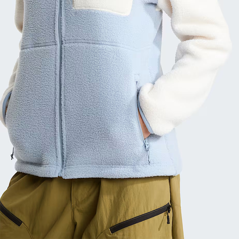 Womens Yumiori Full Zip Fleece (Frost Grey/White Dune)
