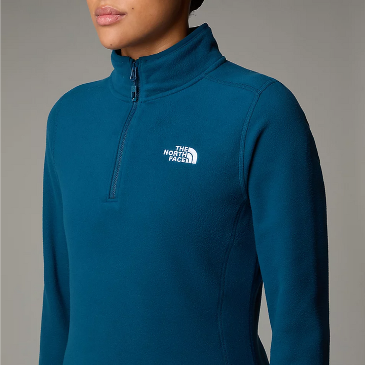 Womens 100 Glacier 1/4 Zip Fleece (Midnight Petrol)