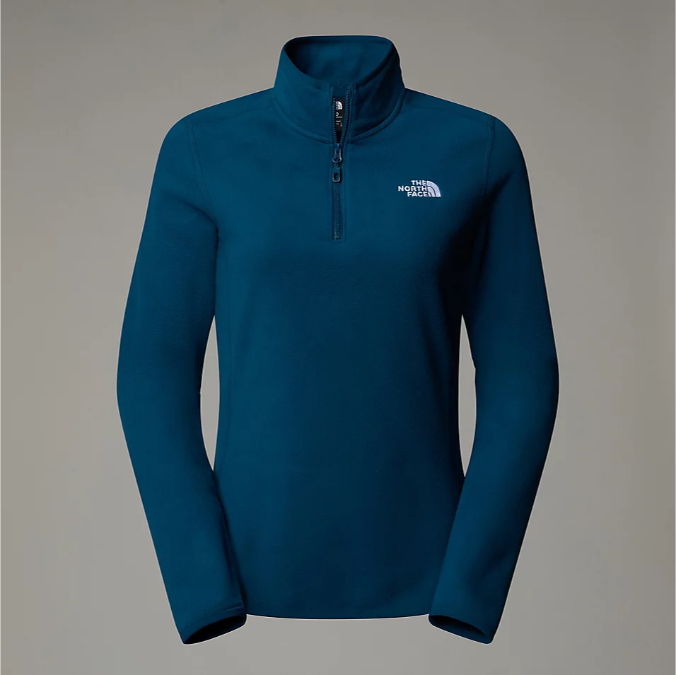 Womens 100 Glacier 1/4 Zip Fleece (Midnight Petrol)