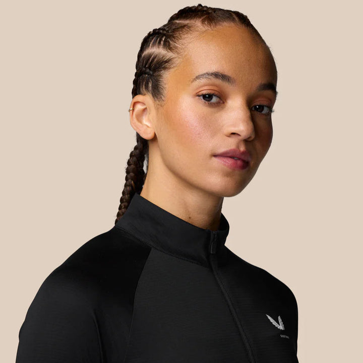 Womens Adapt Training 1/2 Zip Top (Black/White)