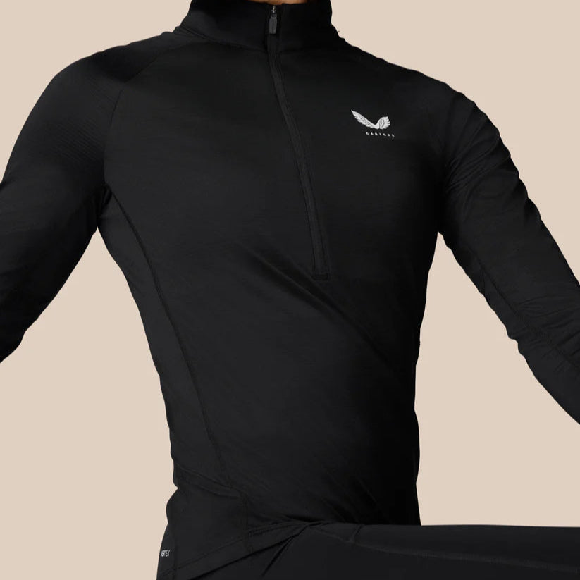 Womens Adapt Training 1/2 Zip Top (Black/White)