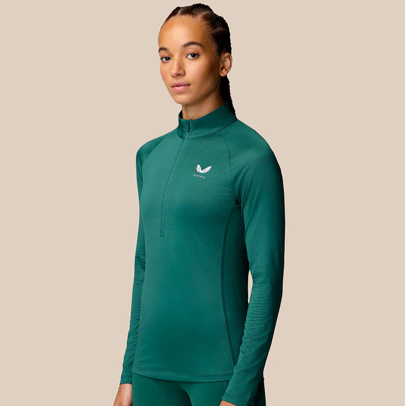 Womens Adapt Training 1/2 Zip Top (Seafoam Green/White)
