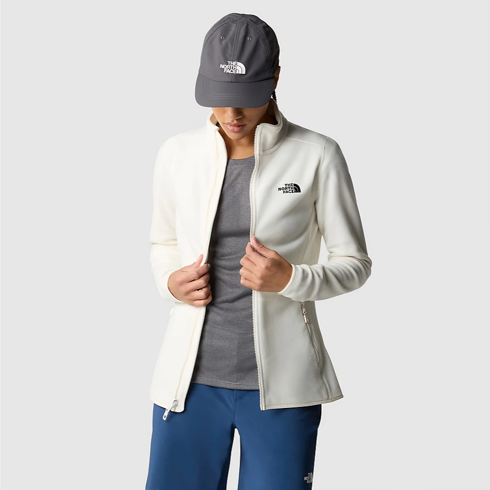 Womens 100 Glacier Full-Zip Fleece (White Dune)