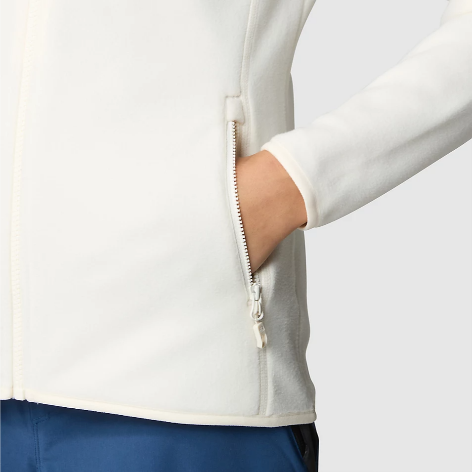 Womens 100 Glacier Full-Zip Fleece (White Dune)