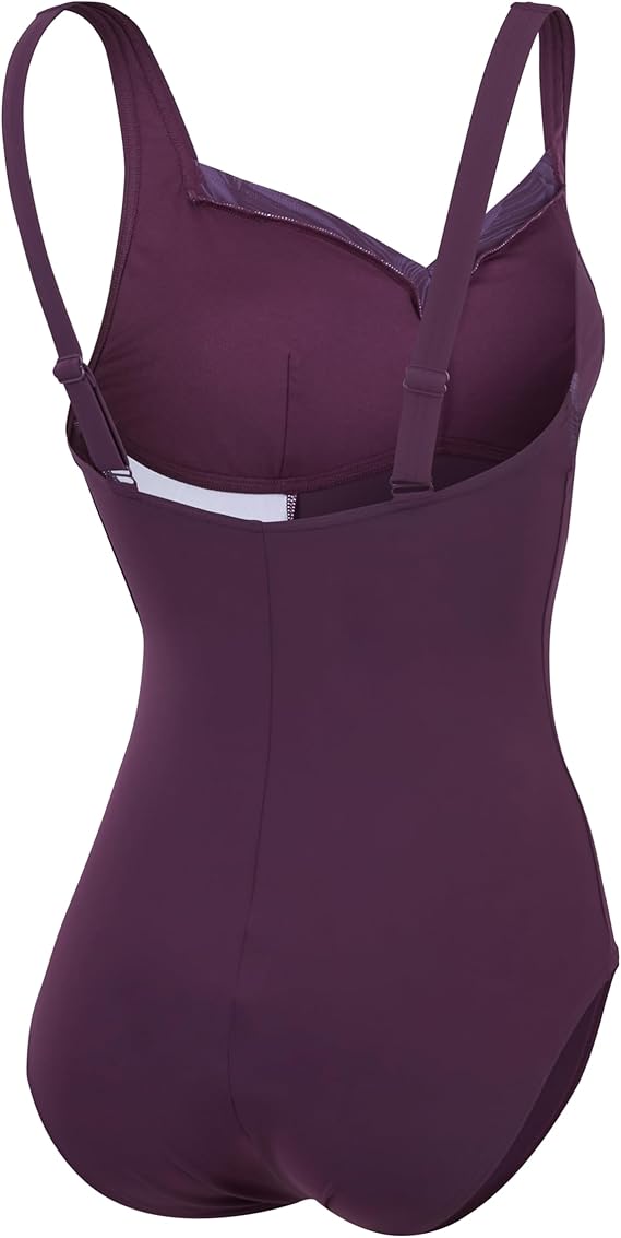 Women's Shaping Printed LunaElustre Swimsuit (Purple)