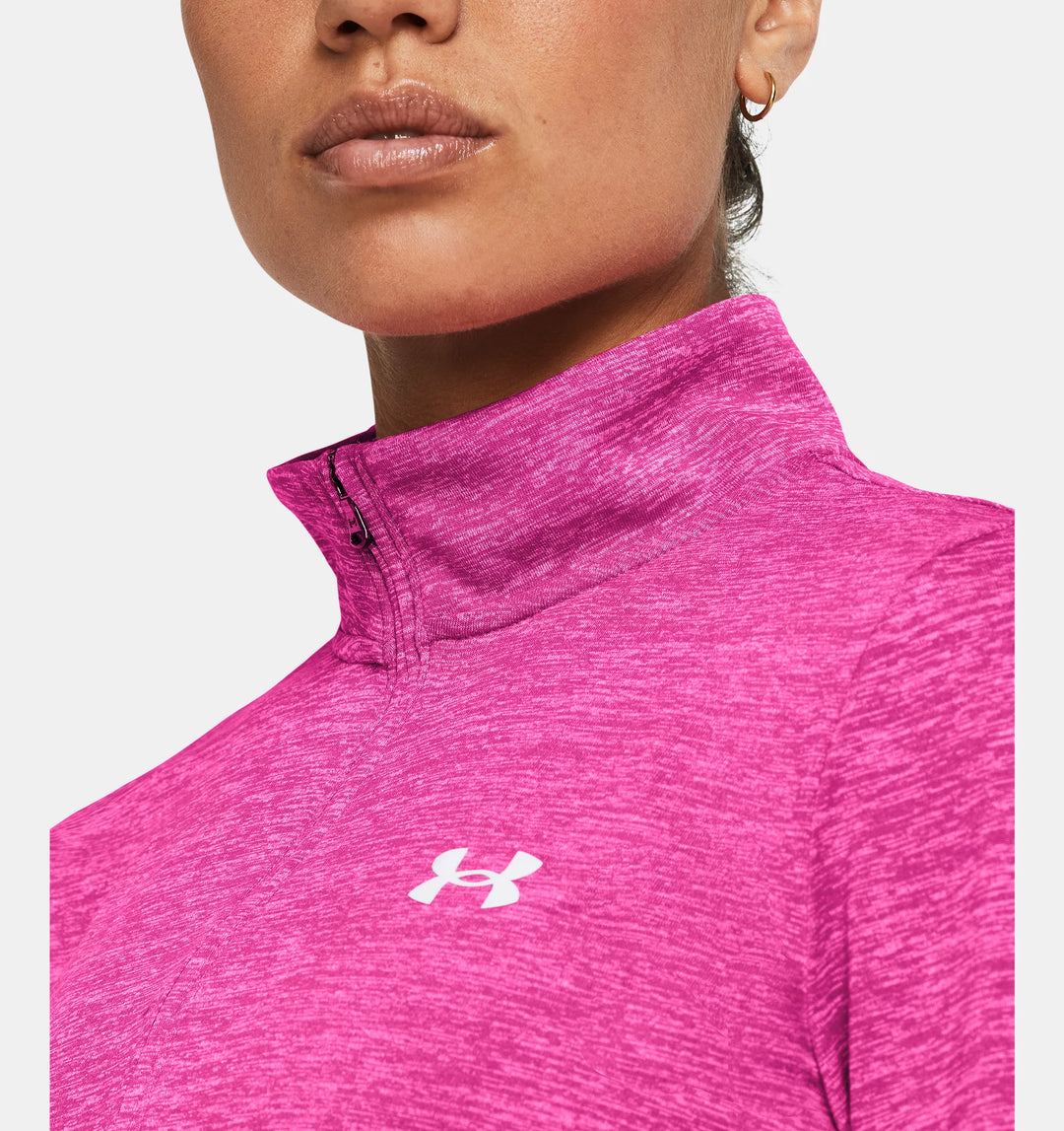 Womens Tech 1/2 Zip (Pink)