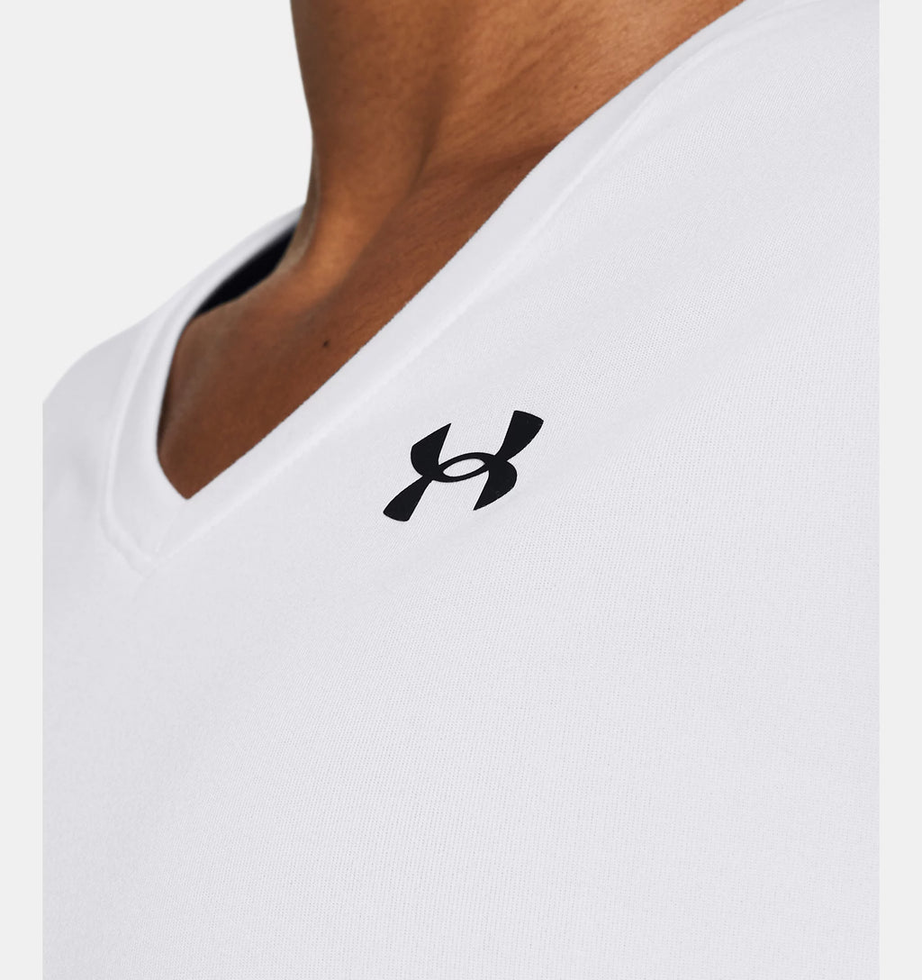 Womens Tech V-Neck Short Sleeve (White)